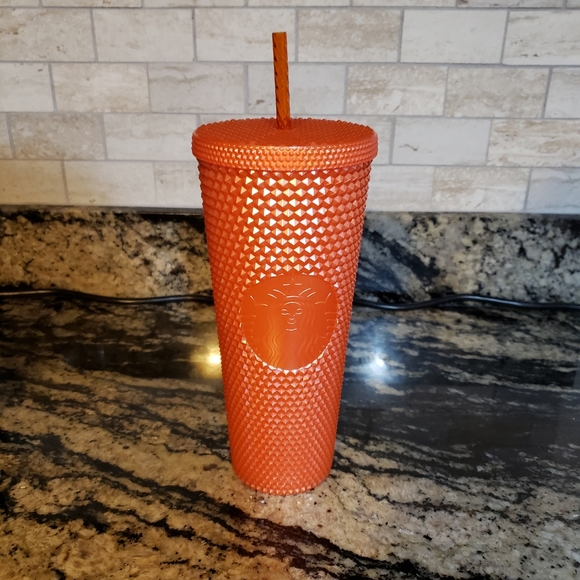Starbucks halloween fall orange studded vent tumbler 2022